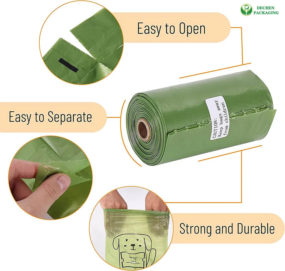 Trash Cat Poop Poo Waste Doggy Custom Earth Rated Pet Compostable Biodegradable Dog Poop Bag