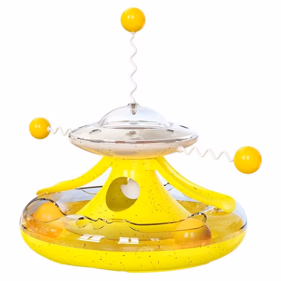 Товары для домашних животных Funnuy Cat Toy Диспенсер для корма для кошек с вращающимся поворотным столом по круговой дорожке