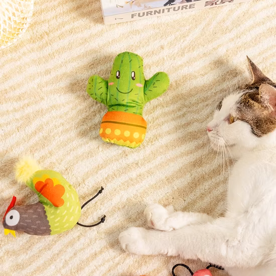 Rena Pet, новый дизайн, весенние красочные цвета, плюшевые игрушки для котов, дразнящие меховые игрушки в ассортименте с кошачьей мятой